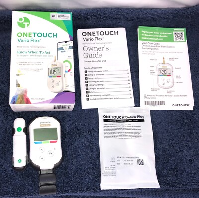 ONETOUCH Verio Flex Blood Glucose Monitoring System New Open Box