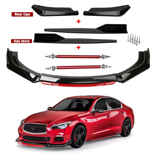 For INFINITI Q50 Q6O Q70 Front Rear Bumper Lip Spoiler Diffuser Body ...