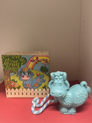Vintage AVON Blue Moo Kuhseife am Seil 5 Unzen in Box, selten, brandneu