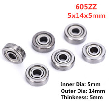5pcs 605ZZ 5 14 5mm miniature bearing 605-2Z 605-Z 605 bearing for machine