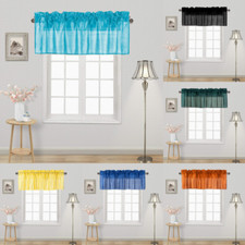 NEW 1PC S18 STRAIGHT VALANCE WINDOW CURTAIN TOPPER SOLID COLORS 54" W X 18" L