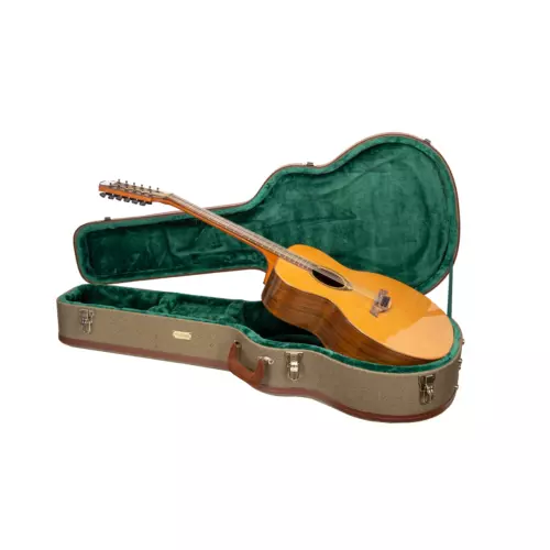 Crossrock Master Series Super Jumbo Guitar Case for Gibson SJ-200-Olive Green
