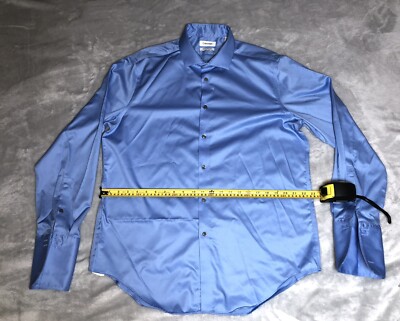 Calvin Klein Infinite Non Iron Slim Fit French Cuffs Blue Dress Shirt Size XL | eBay Calvin Klein Infinite Non Iron Slim Fit French Cuffs Blue Dress Shirt Size XL | eBay