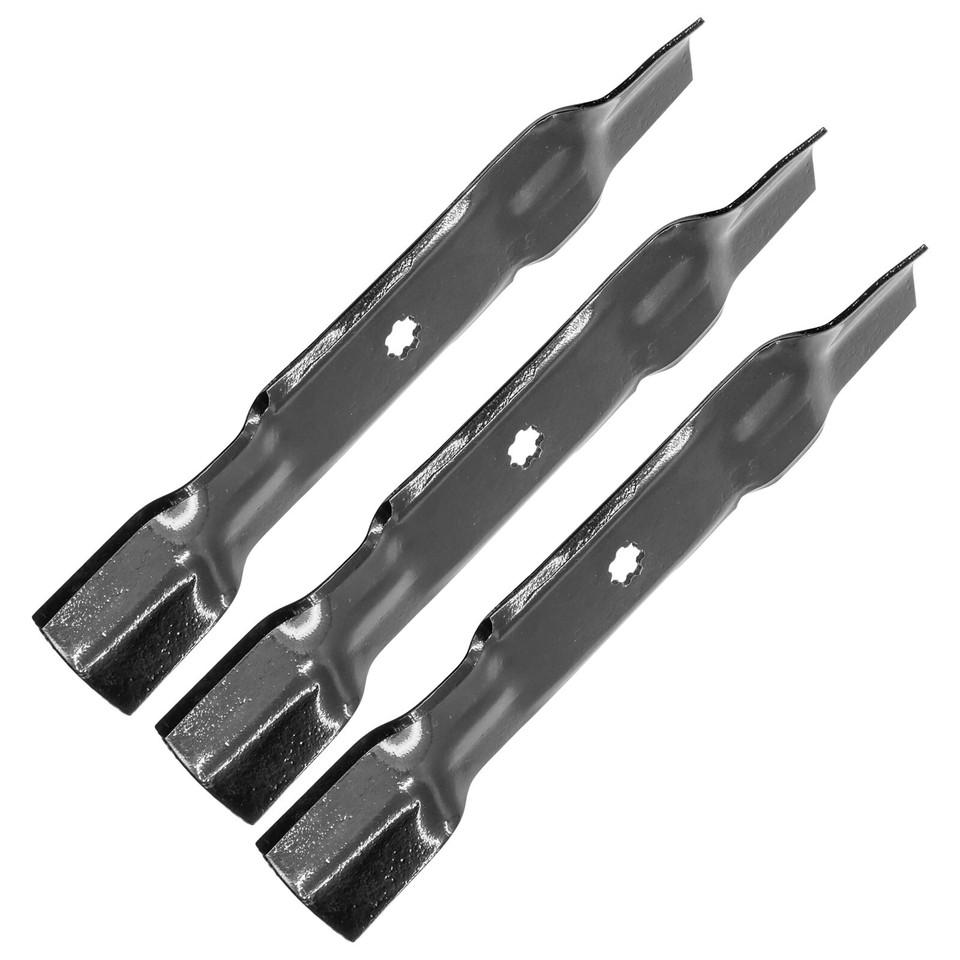 Juego De 3 Cuchillas Para Cortacésped John Deere LA145 LA165 X140 – Caltric, Acero, 431.8 Mm