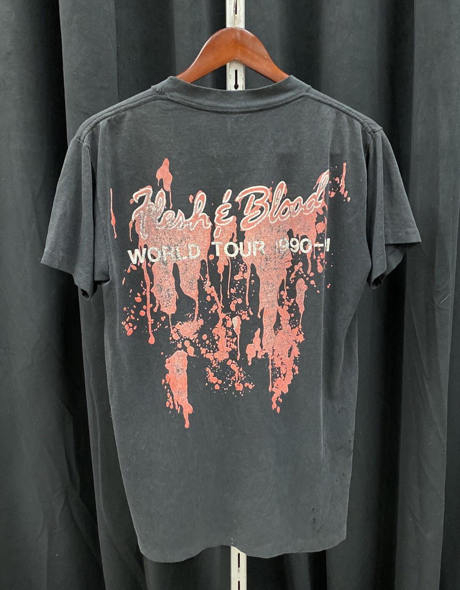 Poison Flesh and Blood Tour 1990-91 Concert T Shirt Band Rock Tee