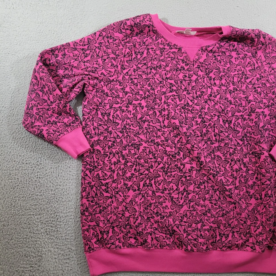 Женщина в толстовка женщин 18/20 большой розовый черный пуловер свитер - Изображение 4 из 4