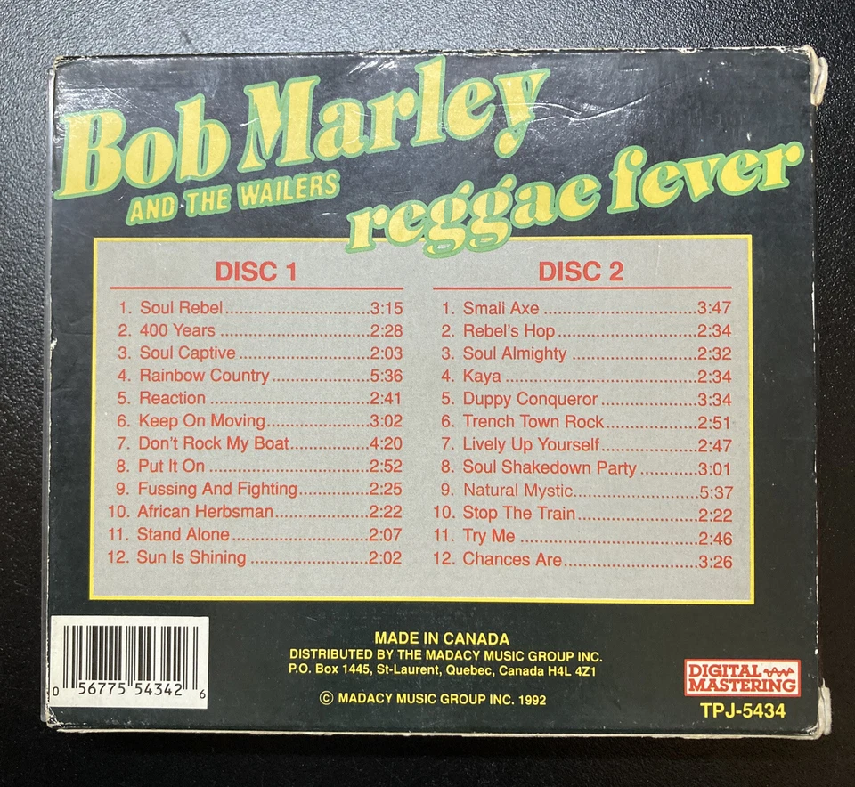 Bob Marley Collection Reggae Music Compact Disc Lot Of 6 CDs 80s 90’s - Image 3 of 4