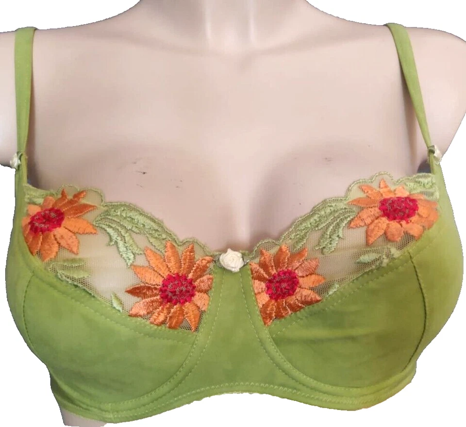 Kris Line Push-Up Bügel-BH SET Gr.80B UK36B +Slip L mit herausnehmbare Pads Netz - Bild 3 von 4