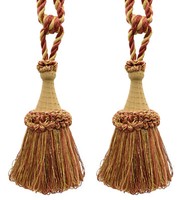"DÉCopro 30\" Quasten Vorhanghalter, Farbe# N45 - Tonstein Beige [Set Mit 2]"