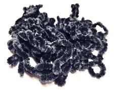CHENILLE - BLACK - Med. 3-4mm - 5 Yd. Pack - Fly & Jig Tying Material - NEW!