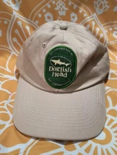 Dogfish Head Beer Hat Strapback w/ Embroidered Logo Tan Cap 