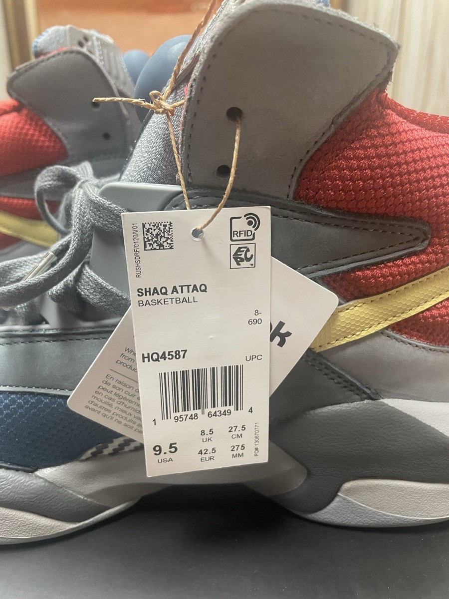Reebok DC Comics x Shaq Attaq 'Man of Steel' HQ4587 Shoes Size 9.5