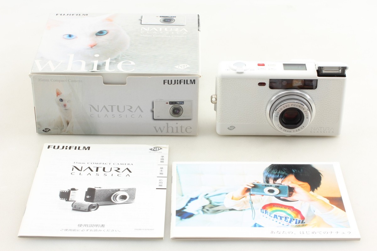 FUJIFILM NATURA CLASSICA ホワイト MINT+++ in Box] Fujifilm Natura Classica White Point & Shoot