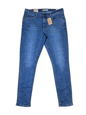 Levi s 711 Skinny Jeans Mid Rise Blue Denim Stellar Stretch 32x30 NWT