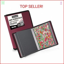 Dunwell 11x14 Art Portfolio Binder with Mounting Paper Ruby , Large Portfolio F