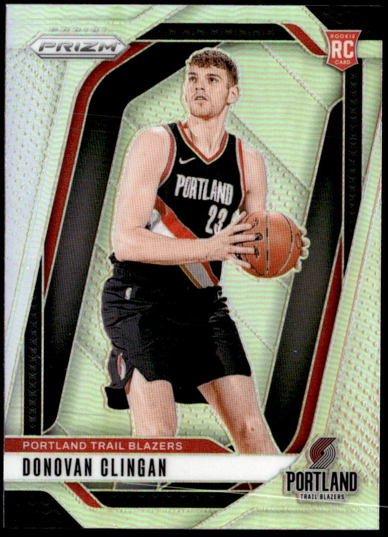 2024-25 Panini Prizm #221 Donovan Clingan Prizms Silver Rookie E6