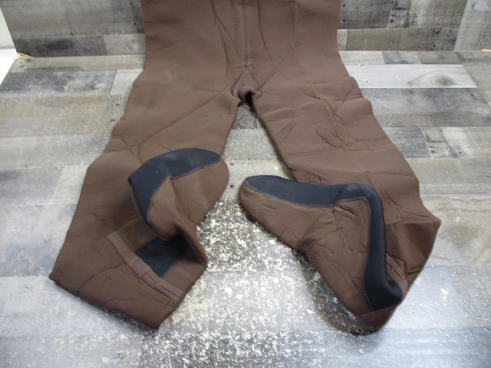 Cabelas Fishing Waders Mens Large Brown Neoprene Stockingfoot Chest HighGear - Image 3 of 4