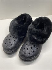 Crocs Furever Crush Glitter Black 208974 Women's Size 12
