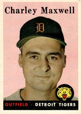 CHARLIE MAXWELL 1958 Topps Vintage #380 EX-NM MLB Tigers  ID:157768