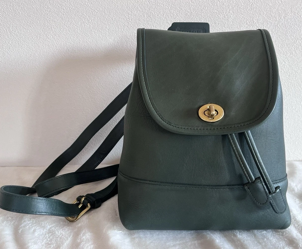 Coach Backpack Leather Green Gold Auth 160288 Coach Backpack Leather Green Gold Auth 160288 | Brand Street  main image 4