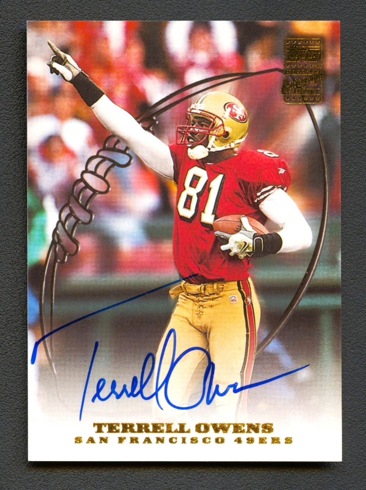TERRELL OWENS 1997 TOPPS CERTIFIED AUTOGRAPH ISSUE 49ers LEGEND AUTO SP