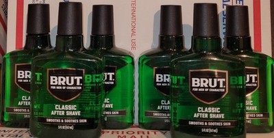 Lot Of 6 Classic After Shave by Brut for Men - 5 oz After Shave - Free Shipping