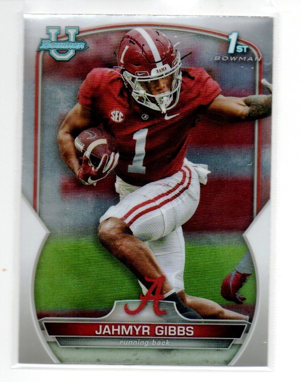 2022 Bowman U Chrome JAHMYR GIBBS 1st Chrome #82 Alabama Detroit Lions