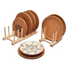 Wooden Kitchen Storage Rack Multi Purpose For Plates Bowls Teas Accessories