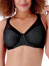 Image of Berlei Beauty Stripe Bra Smoothing Minimiser Bras Patterned Lace Lingerie