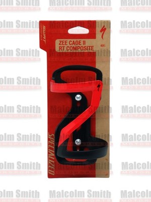 Specialized Zee Cage II Right Side DT Left Side ST Matte Black/Flo Red