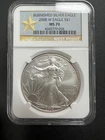 2008 NGC MS70 Burnished Silver American Eagle