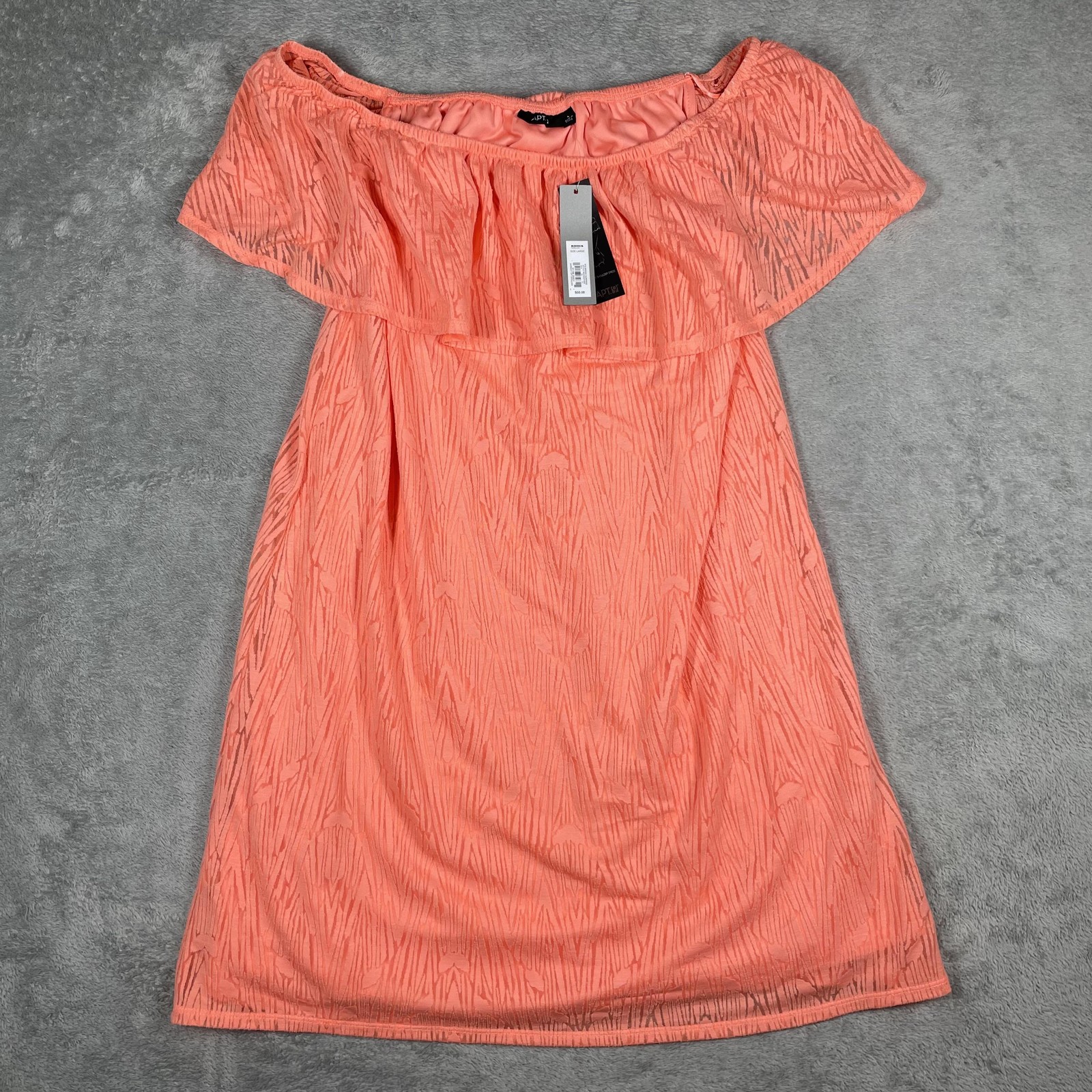 Vestido APT 9 Mujer Grande Mango Sorpresa Fuera del Hombro Burnout Forrado Kohls
