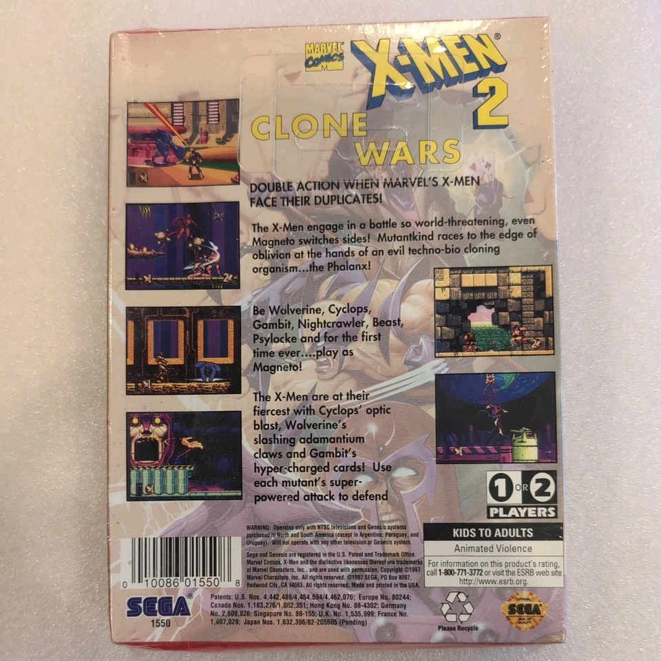 NEW - X-Men 2: Clone Wars Sega Genesis, 1995 BRAND NEW SEALED - Image 2 of 3
