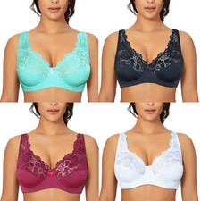 3pcs Bras Adjustable Women Bras Underwire Bra Lace Brassiere Lingerie Underwear