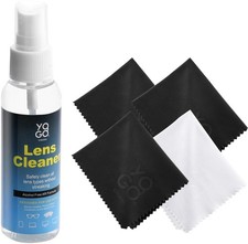 Lens Cleaner Spray 2 Eyeglass Cleaner Bottles, with 4 Microfiber Cloths Kit