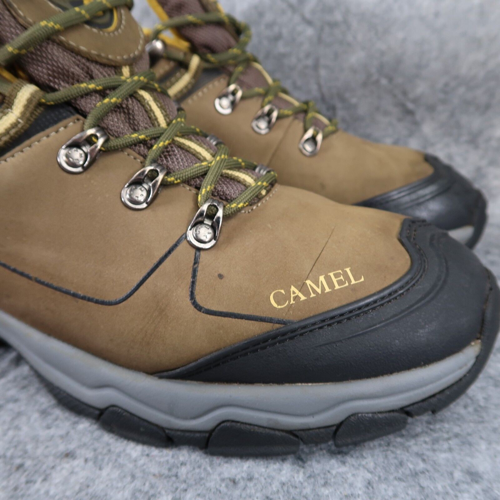 SAOLA Scarpe Cammello Uomo 9 Escursionismo Basso Pelle Outdoor Trekking Attivo Lacci Marrone