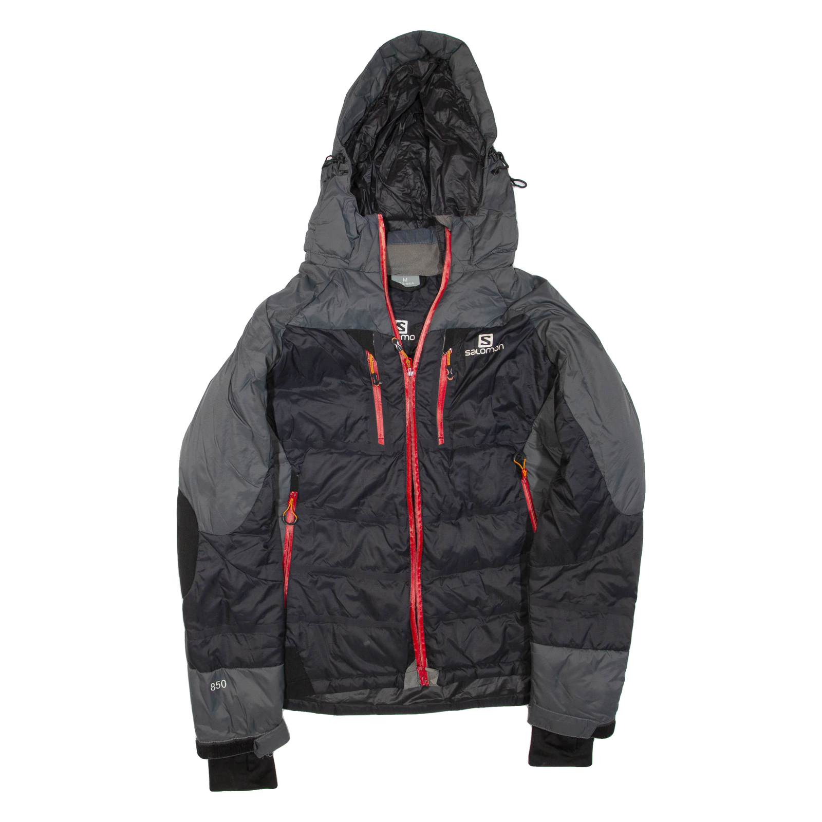 SALOMON Giubbotto Uomo Puffer Grigio con Cappuccio M