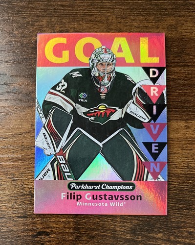 2023-24 Parkhurst Champions Goal Driven GD-30 Filip Gustavsson Minnesota Wild