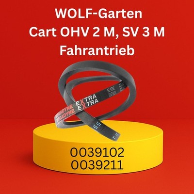 Keilriemen 0039211, 0039102 WOLF-Garten Cart OHV 2 M, SV 3 M Fahrantrieb