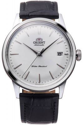 ORIENT Bambino 38mm Silver RA-AC0M03S Herren Automatik Uhr Leder Schwarz