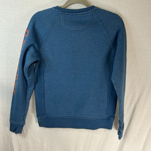 Carhartt Midweight Logo Sleeve Graphic Sweatshirt Womens XS Blue Relaxed Fit - Picture 4 of 8
