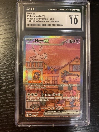 Mew ex CGC 10 GEM MINT – Black Star Promo #053 – 151 Ultra Premium Collection
