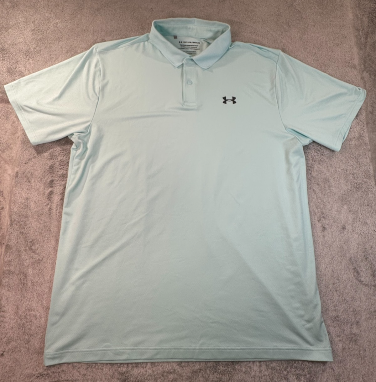 Under Armour Performance Polo Shirt Men’s XXLT Blue Loose Fit Golf