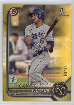 2022 Bowman 1st Edition Yellow Foil 50/75 Luca Tresh #BPPF-136 w5p