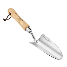  Stainless Steel Trowel, Garden Small Flower Short Wooden Handle Hand Shovel