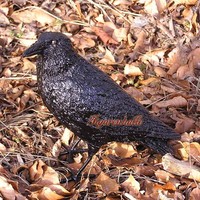 Rabe Vogel Figur Statue Skulptur Deko Dekoration Gartenfigur Garten Aufsteller