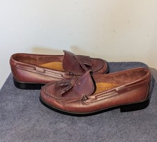 GH Bass Weejuns Marietta II Loafers Womens Size 8 W Brown Leather Kiltie Tassel