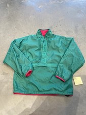 Vintage GAP Jacket Arctic Fleece Lining 1990s Coat Light Outdoor Green Red Large