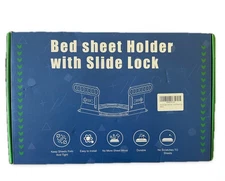 New in Box Bed Sheet Holder with Slide Lock, Easy to Install