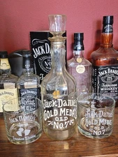 Huge Jack Daniel's Commemorative Crystal Whiskey Rocks Glass